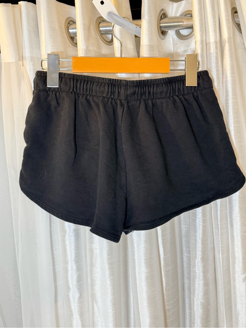 Garage Black Elastic Waist Athletic Shorts - Picture 2 of 3